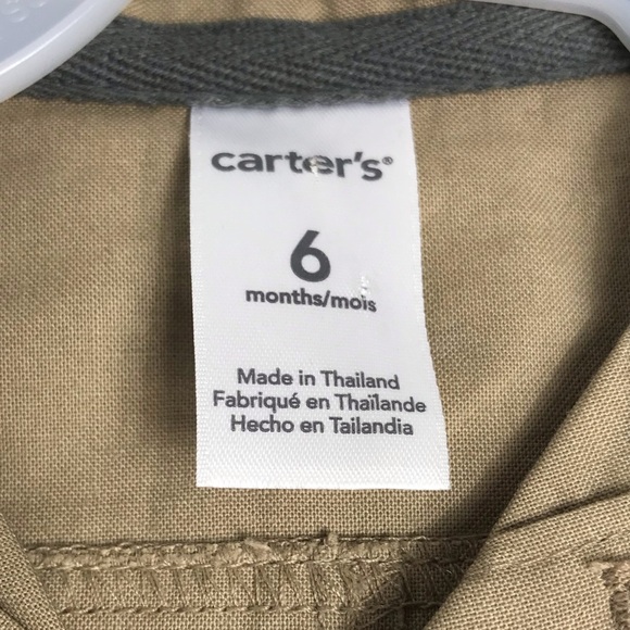 NWT Carter's Baby Boys' Tan Dinosaur Romper - Picture 5 of 9